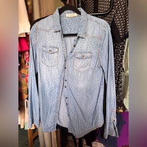 Life in Progress Blue Denim Shirt w Stars
